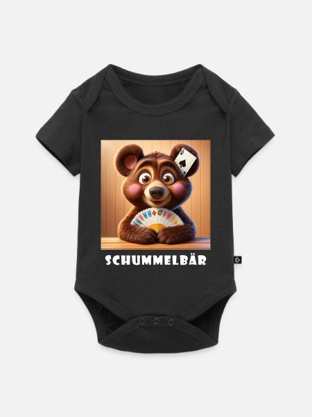 Schummelbär - Baby Premium Kurzarmbody - Schwarz