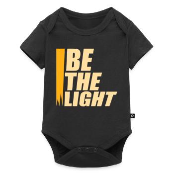 Be The Light Motivierend Positivität Spruch Logo - Baby Premium Kurzarmbody - Schwarz - Vorne