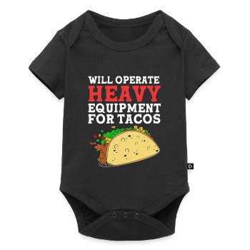 Construction site excavator driver excavation - Baby Premium short-sleeve bodysuit - black - Front