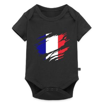 Flag of France - Flag of France - Baby Premium short-sleeve bodysuit - black - Front