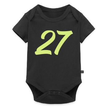 27- - Baby Premium short-sleeve bodysuit - black - Front