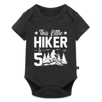 Hiking Kids 5th Birthday Outdoor Hiking Kids - Baby Premium Kurzarmbody - Schwarz - Vorne