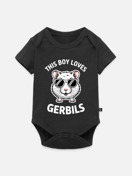Mongolische Rennratte Sprüche Rennmaus Geschenk - Baby Premium Kurzarmbody - Schwarz