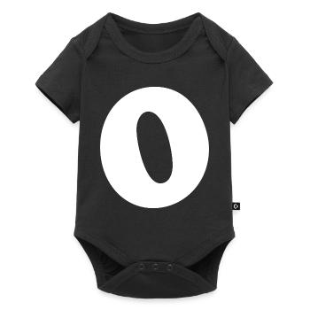 Large O Style Print | Letter O | O Logo - Baby Premium short-sleeve bodysuit - black - Front