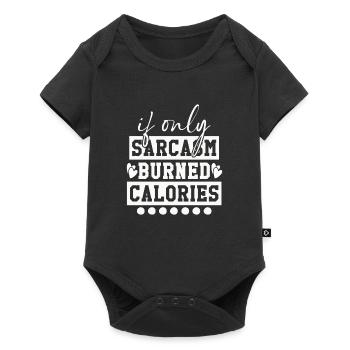 When sarcasm burns calories - Baby Premium short-sleeve bodysuit - black - Front
