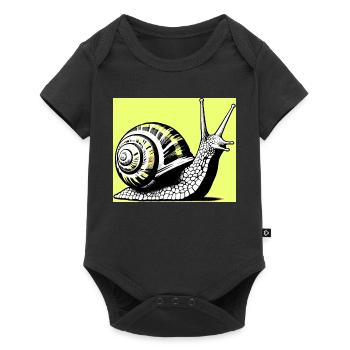 Escargot - Body à manches courtes Premium Bébé - noir - Devant