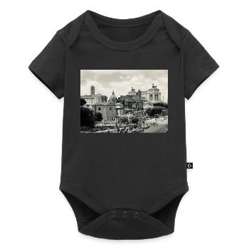 Sepia Rome: Colosseum and Square - Baby Premium short-sleeve bodysuit - black - Front
