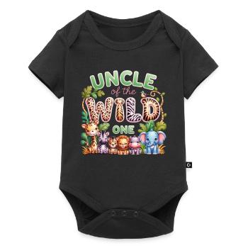 Uncle of the Wild One - Baby Premium short-sleeve bodysuit - black - Front