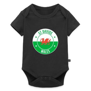 Emblème du Dragon gallois de St Davids - Body à manches courtes Premium Bébé - noir - Devant