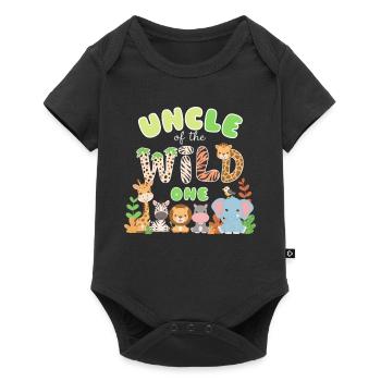 Uncle of the Wild One - Baby Premium short-sleeve bodysuit - black - Front