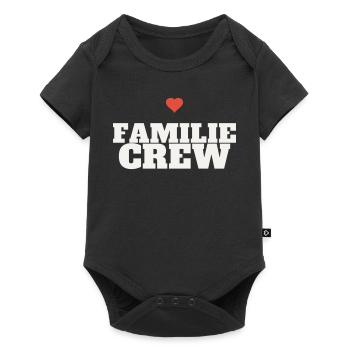 Familie Crew Family Zusammenhalt Team Liebe Gruppe - Baby Premium Kurzarmbody - Schwarz - Vorne