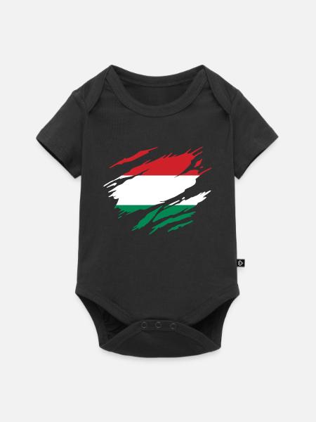 Ungarn Ungarische Flagge Ungarisch - Baby Premium Kurzarmbody - Schwarz