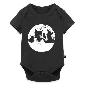 Skateboarder Drawing - Baby Premium short-sleeve bodysuit - black - Front