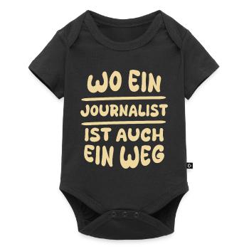 Geschenkidee Journalist - Baby Premium Kurzarmbody - Schwarz - Vorne