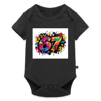 Royal 67 Explosion de couleur - Body à manches courtes Premium Bébé - noir - Devant
