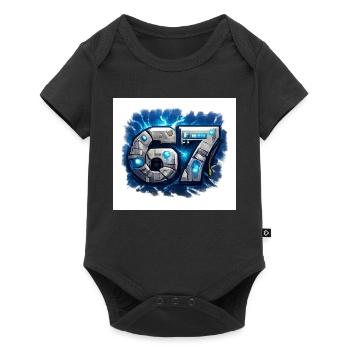 Neon Robo Number 67 - Baby Premium short-sleeve bodysuit - black - Front