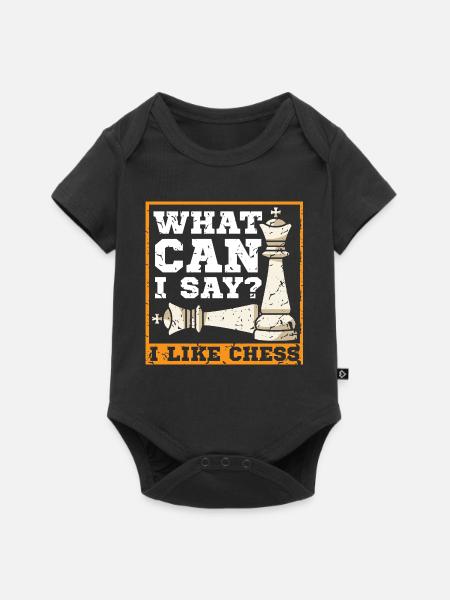 Schach Schachspieler Schachbrett - Baby Premium Kurzarmbody - Schwarz