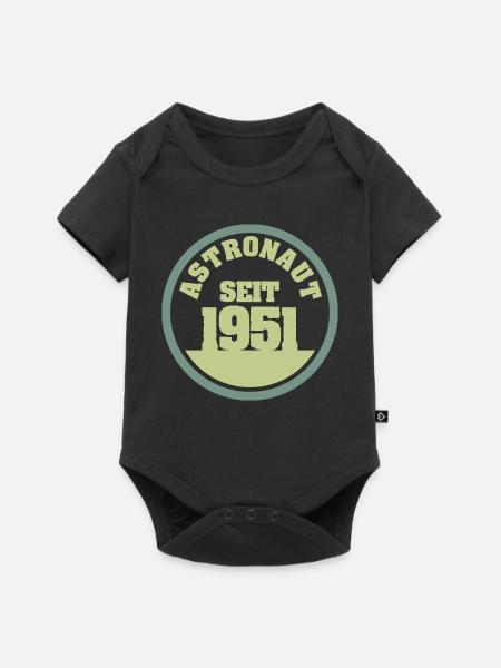 1951 - Baby Premium Kurzarmbody - Schwarz