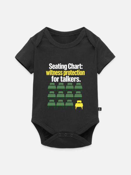 Lustiger Lehrersitzplan Zeugenschutzwitz - Baby Premium Kurzarmbody - Schwarz