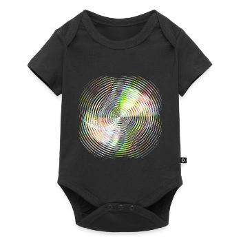Colour Wheel Swirl – Colourful Spiral - Baby Premium short-sleeve bodysuit - black - Front