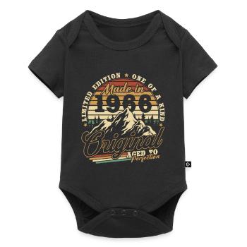 1966 Vintage Vintage Birthday Gift Retro - Baby Premium short-sleeve bodysuit - black - Front