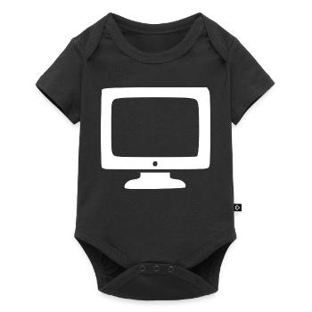 Rétro Computer White Vintage années 80 et 90 - Body à manches courtes Premium Bébé - noir - Devant