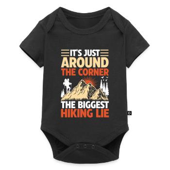 Hiking Mountain Trail Backpacking Outdoors Poaching - Baby Premium short-sleeve bodysuit - black - Front