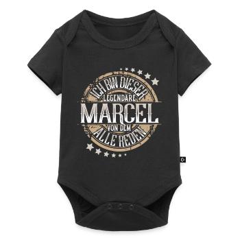 Marcel - Baby Premium Kurzarmbody - Schwarz - Vorne