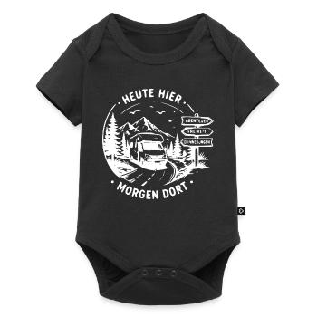 Heute Hier Morgen Dort Vanlife - Baby Premium Kurzarmbody - Schwarz - Vorne