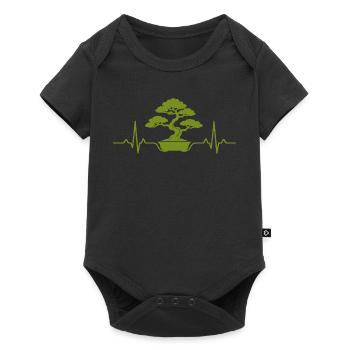 Japanese Bonsai Tree Plant Heartbeat Bonsai - Baby Premium short-sleeve bodysuit - black - Front