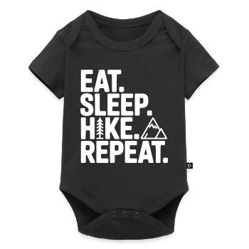 Eat. Sleep. Hike. Repeat. - Baby Premium short-sleeve bodysuit - black - Front