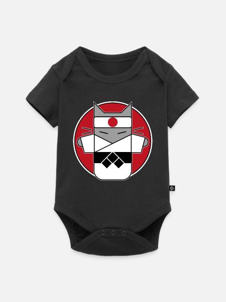 Judo Cat - Body à manches courtes Premium Bébé - noir