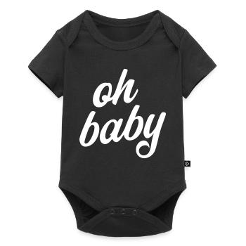 T-shirt Oh Bébé qui dit grossesse - Body à manches courtes Premium Bébé - noir - Devant