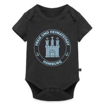 Hamburg Wappen – Freie Und Heimatstadt (Sky Blue) - Baby Premium Kurzarmbody - Schwarz - Vorne