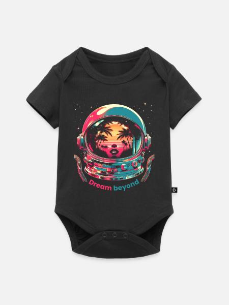 Kosmischer Träumer - Baby Premium Kurzarmbody - Schwarz