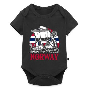 Vacances en Norvège dans les fjords de Norge Voyage en Scandinavie - Body à manches courtes Premium Bébé - noir - Devant