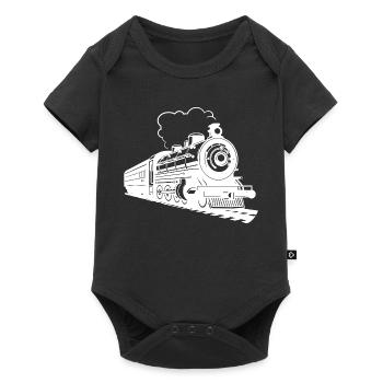 Graphique ferroviaire - Body à manches courtes Premium Bébé - noir - Devant