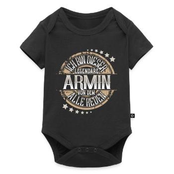 Armin - Baby Premium Kurzarmbody - Schwarz - Vorne