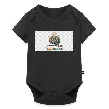 Ich denke also spinn ich Gehirnwerk - Baby Premium Kurzarmbody - Schwarz - Vorne