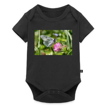 Tree White Butterfly on Blossom - Baby Premium short-sleeve bodysuit - black - Front