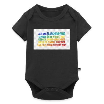 Flaschenpfand als Säule des Systems - Baby Premium Kurzarmbody - Schwarz - Vorne