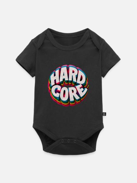 Hardcore Regenbogen - Baby Premium Kurzarmbody - Schwarz