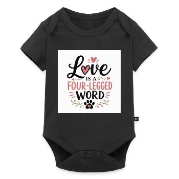L’amour est un mot à quatre pattes - Body à manches courtes Premium Bébé - noir - Devant