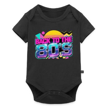 Back to the 80s Neon Retro - Baby Premium short-sleeve bodysuit - black - Front