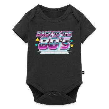 Retour au Neon Retro des années 80 - Body à manches courtes Premium Bébé - noir - Devant