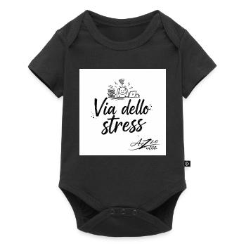 Via dello Stress: Stressabbau Humor - Baby Premium Kurzarmbody - Schwarz - Vorne