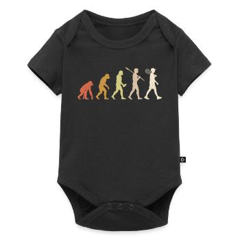 Évolution du tennis - Cadeau pour joueuse de tennis minimaliste - Body à manches courtes Premium Bébé - noir - Devant