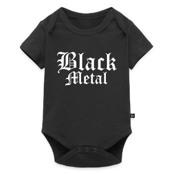 Logo Black Metal - Body à manches courtes Premium Bébé - noir - Devant