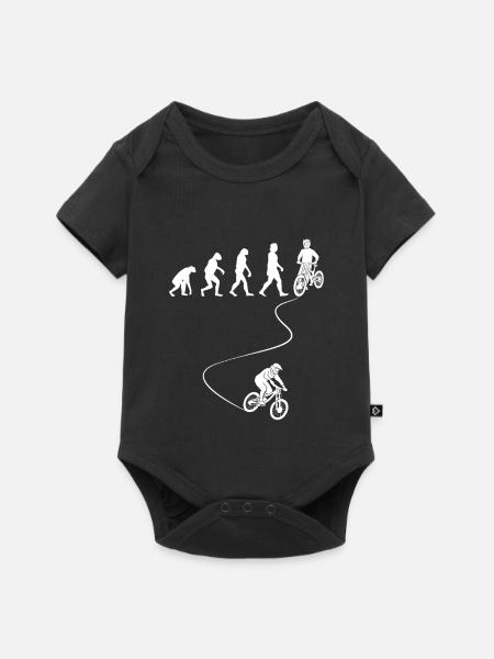Fahrrad Evolution - Baby Premium Kurzarmbody - Schwarz