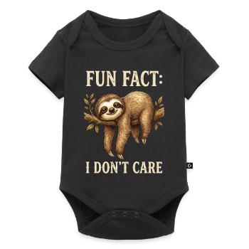 Funny sarcastic fun fact I don't care - Baby Premium short-sleeve bodysuit - black - Front